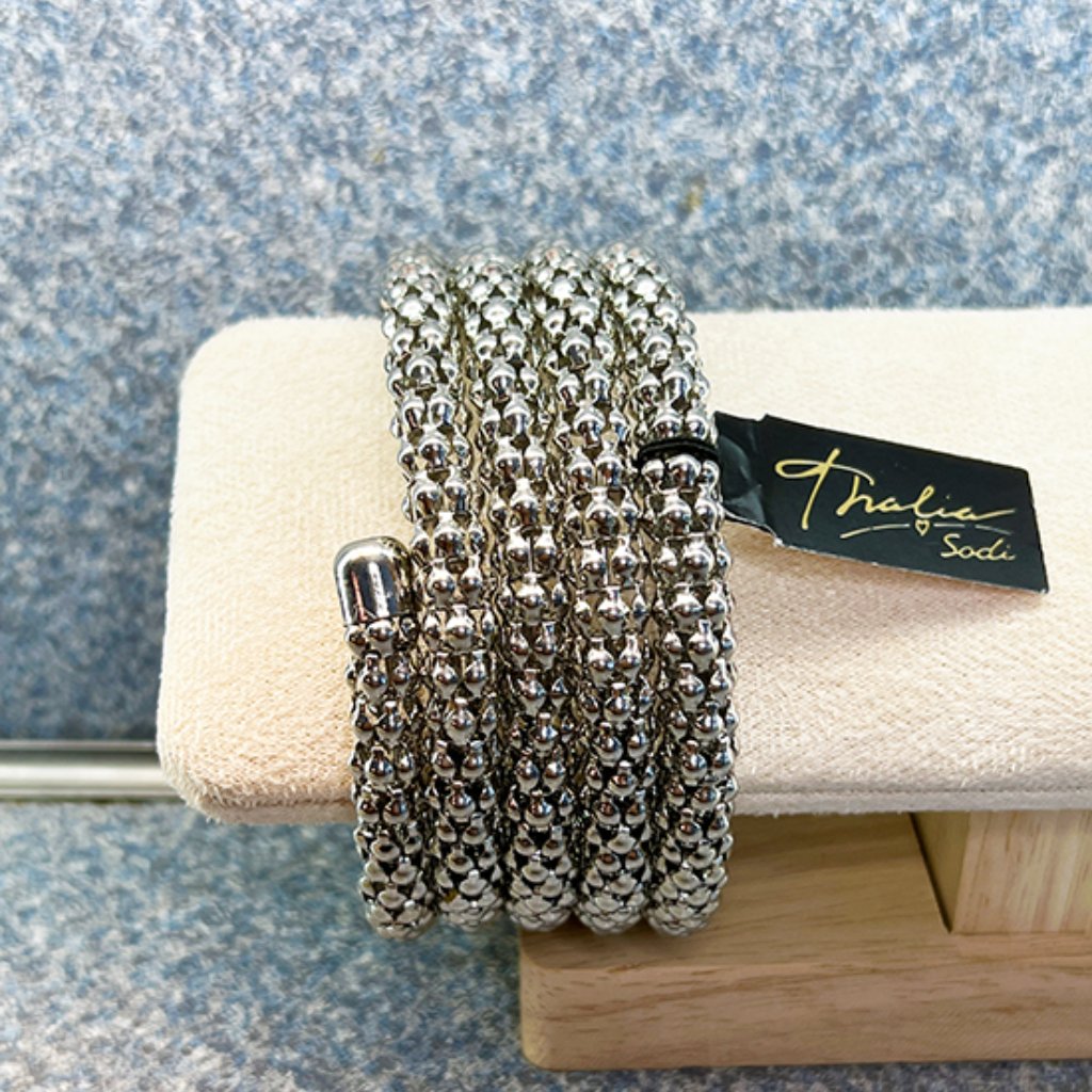 Thalia Sodi Silver Tone Stretch Wrap Bracelet 26$